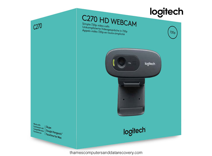 Logitech C270 HD 720p 960-001063 Webcam Black