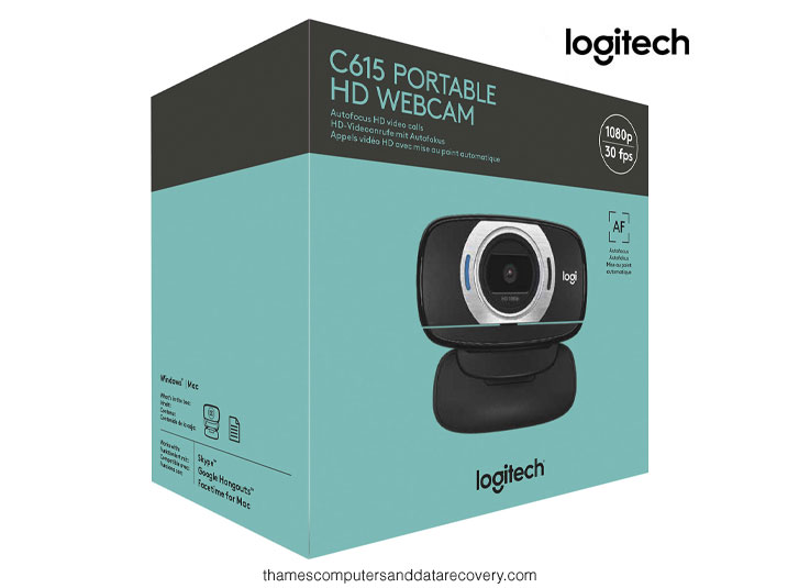 Logitech C615 Portable Full HD 1080p Webcam with Fold-and-Go Design, 360-Degree Swivel, 1080p Camera 960-001056