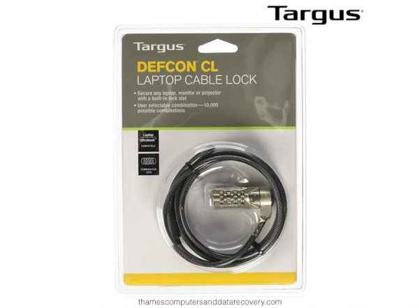 Targus DEFCON CL Combination Cable Lock T Lock Resettable PA410E