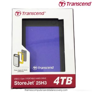 Transcend 4TB USB 3.1 Gen 1 StoreJet Shock Resistant Rugged Portable 2.5" External Hard Drive TS4TSJ25H3P (Purple)