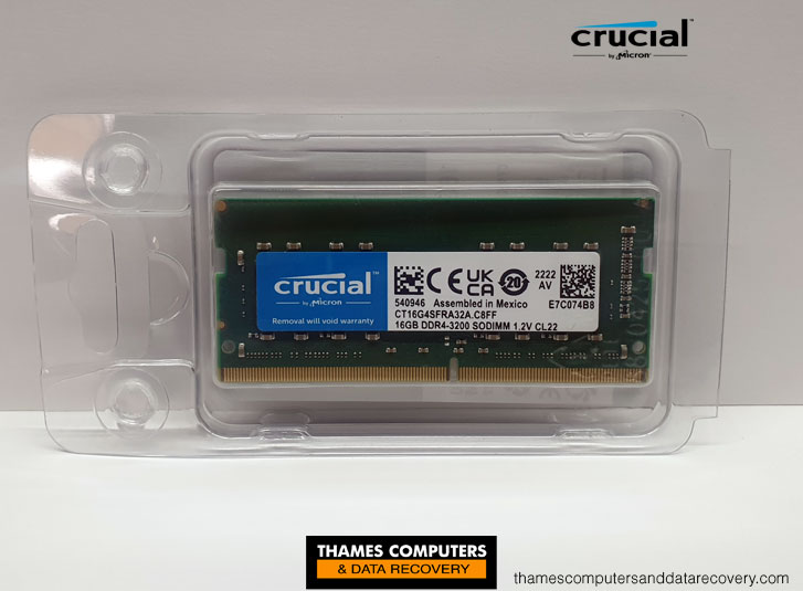 Crucial RAM 16GB DDR4 3200MHz Laptop Memory SO-DIMM CT16G4SFRA32A C8FF –  Thames Computers and Data Recovery Limited